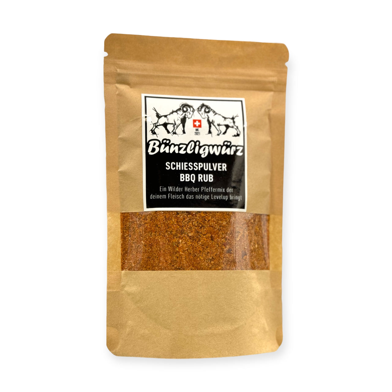 Schiesspulver BBQ Rub - Hier Schiessen vier Pfeffersorten und ein Kick Chili auf dein Grillgut