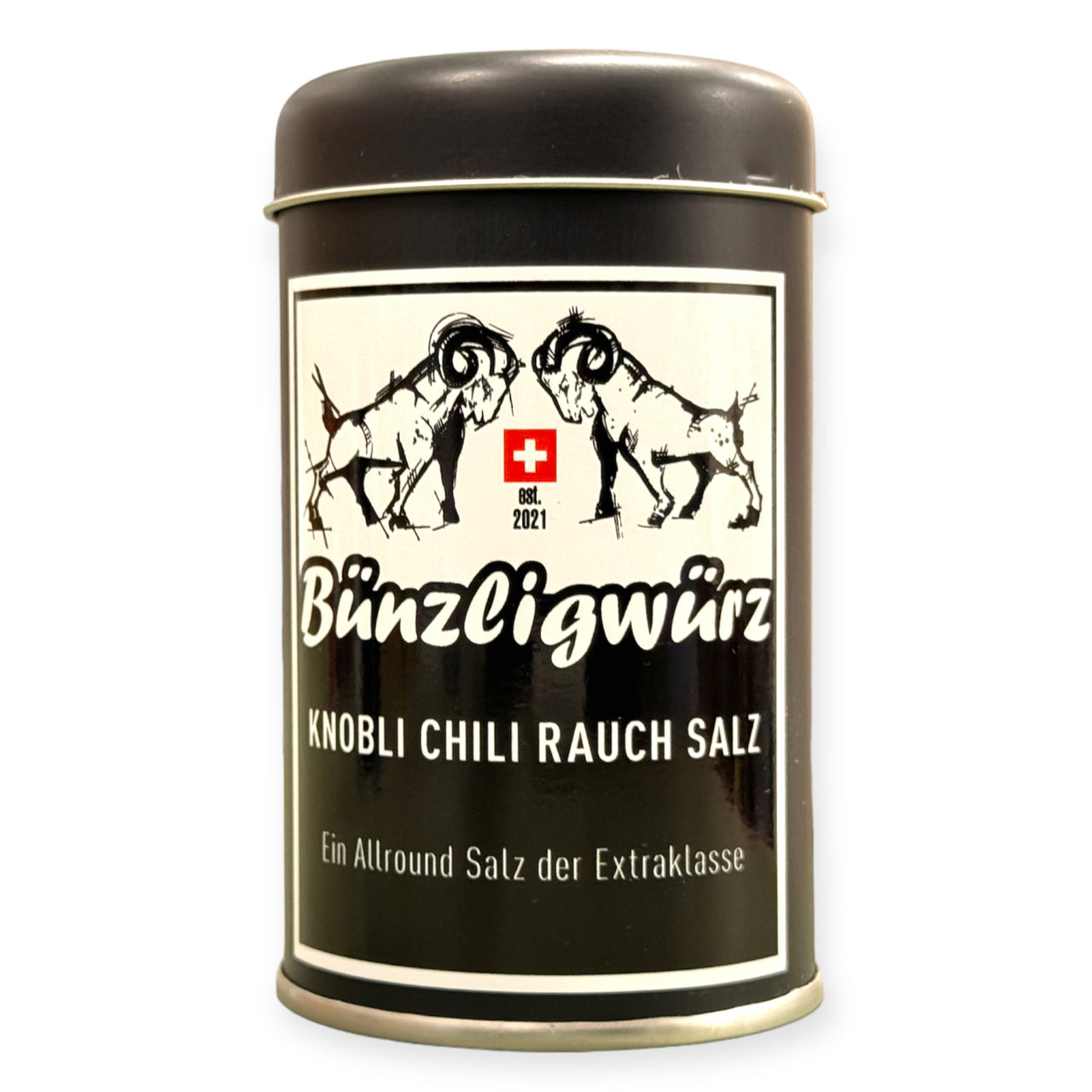 Knobli Chili Rauch Salz - Das Rauchige Knoblauch Allround Salz mit dem kleinen Kick von Chili