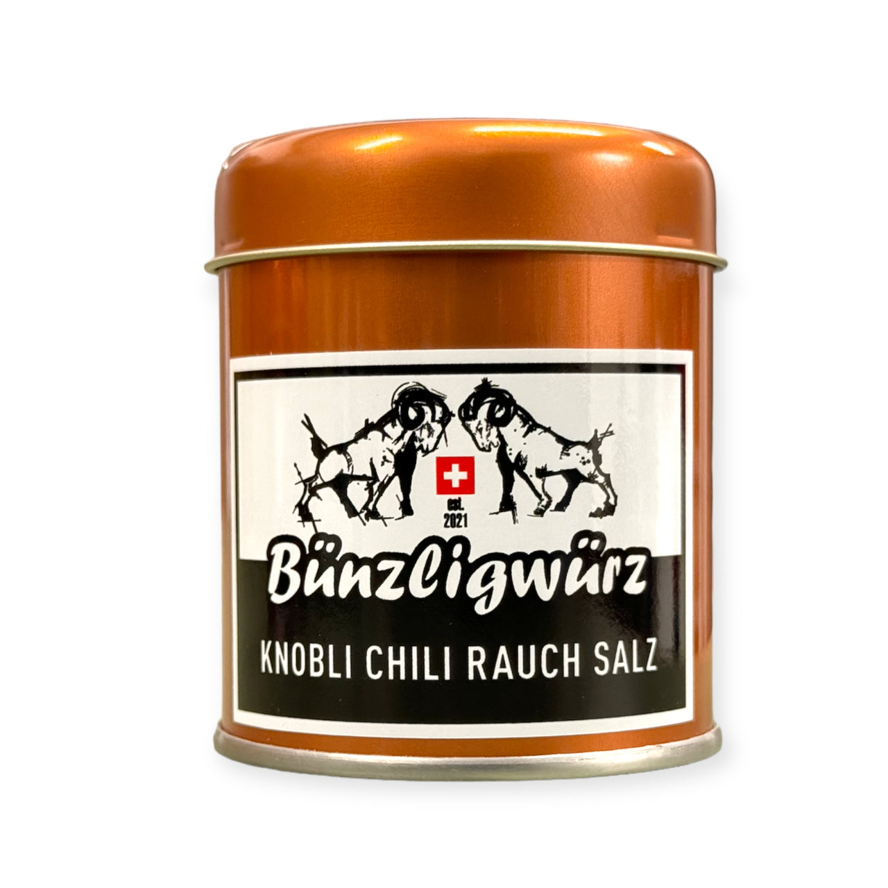 Knobli Chili Rauch Salz - Das Rauchige Knoblauch Allround Salz mit dem kleinen Kick von Chili